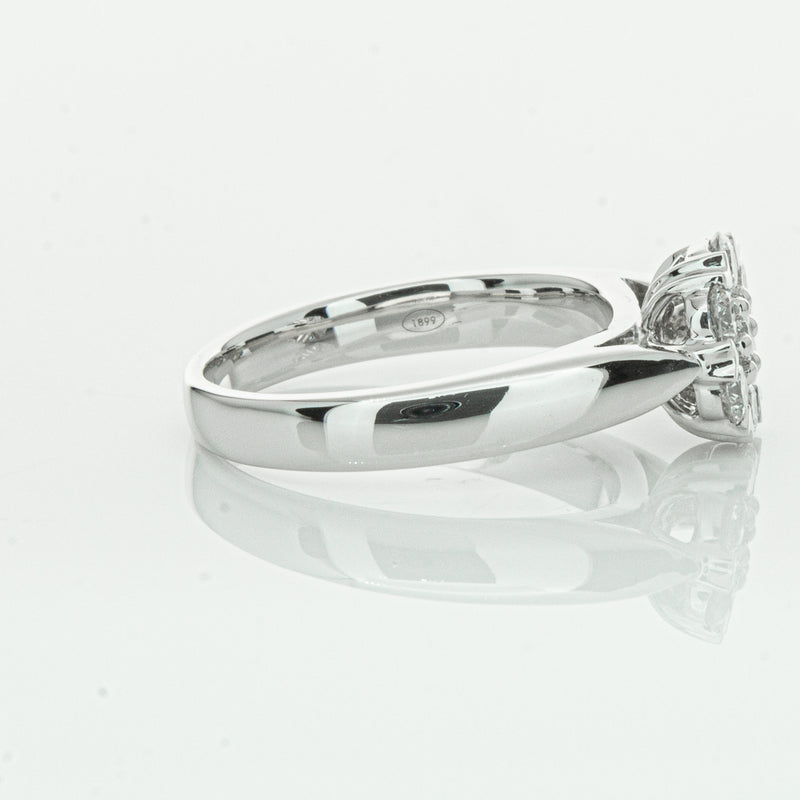 18ct White Gold .65ct Diamond Lotus Ring-Ring-Walker & Hall