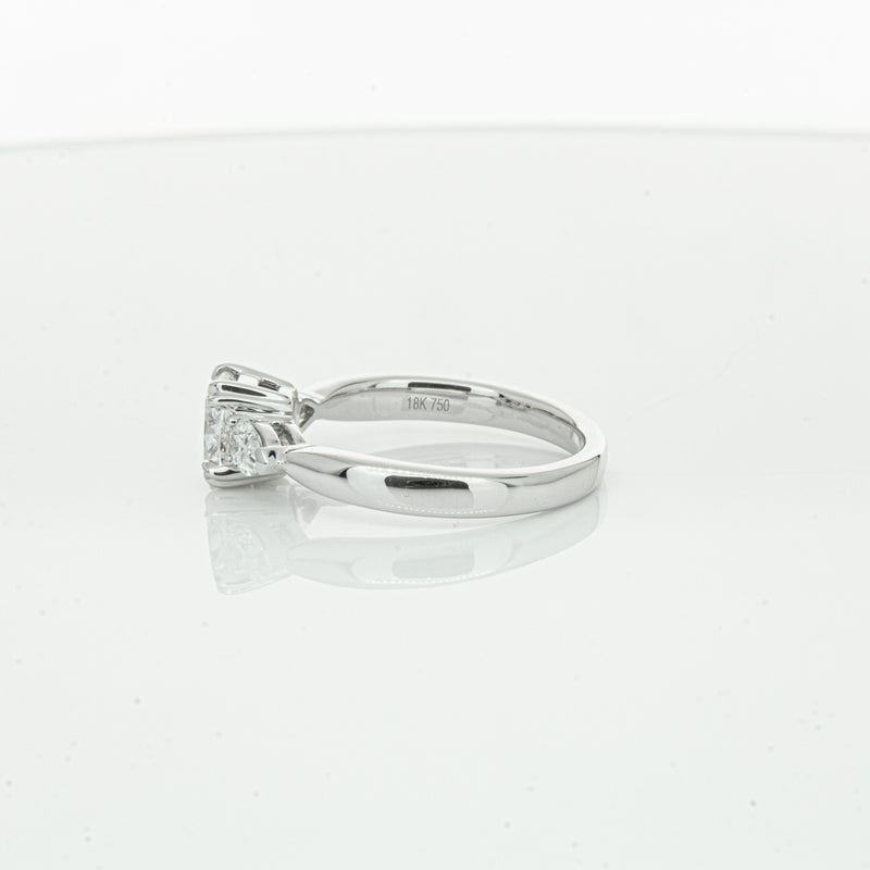 18ct White Gold 1.02ct Cushion Cut Diamond Ayla Ring-Ring-Walker & Hall