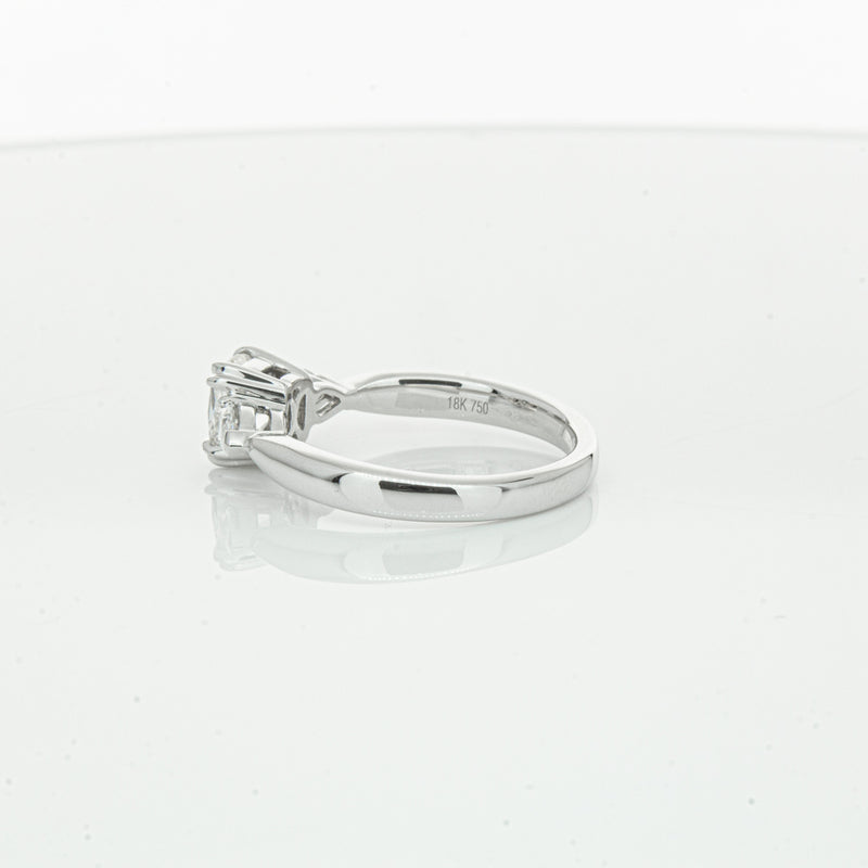 18ct White Gold 1.02ct Cushion Cut Diamond Ayla Ring-Ring-Walker & Hall