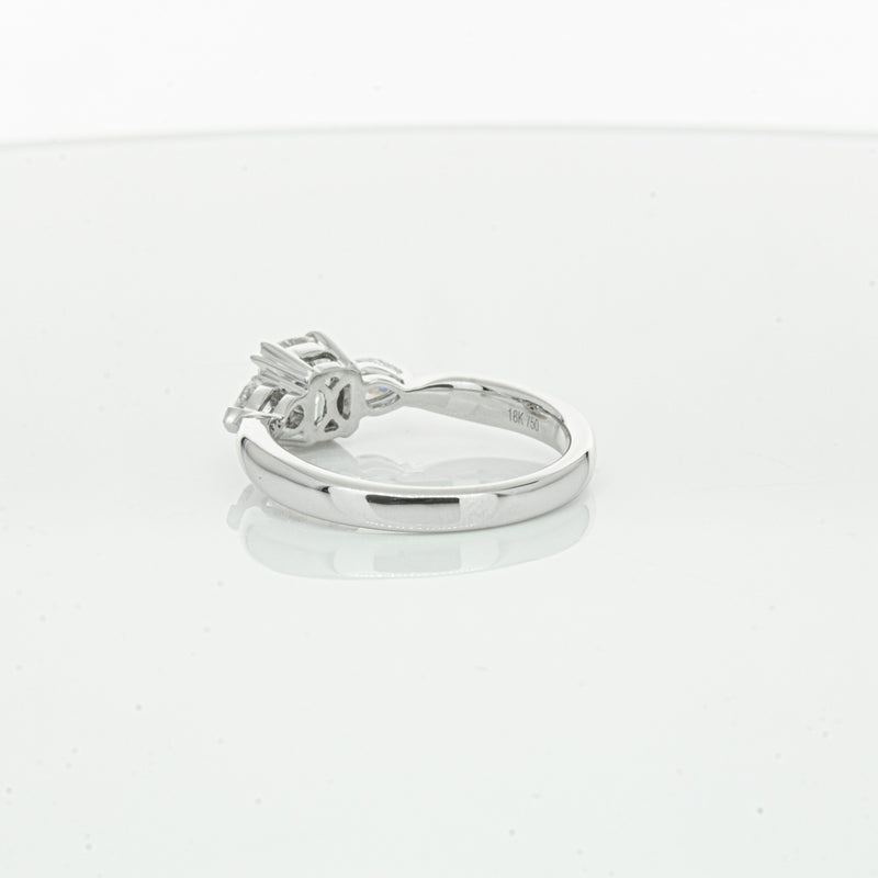 18ct White Gold 1.02ct Cushion Cut Diamond Ayla Ring-Ring-Walker & Hall