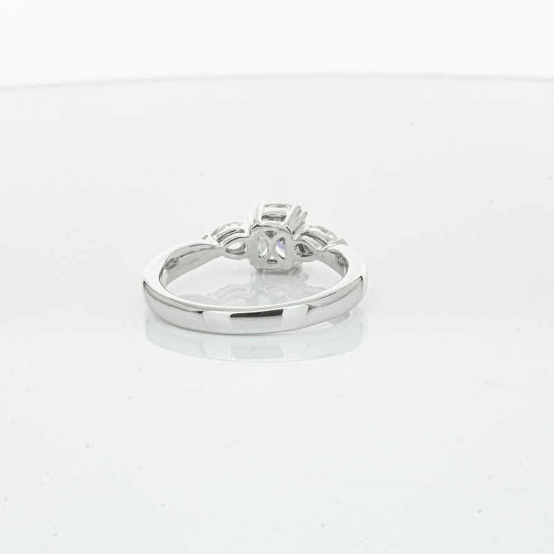 18ct White Gold 1.02ct Cushion Cut Diamond Ayla Ring-Ring-Walker & Hall