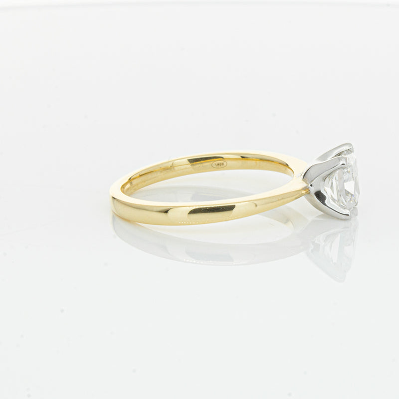 18ct Yellow Gold 1.00ct Princess Cut Diamond Royale Ring-Ring-Walker & Hall