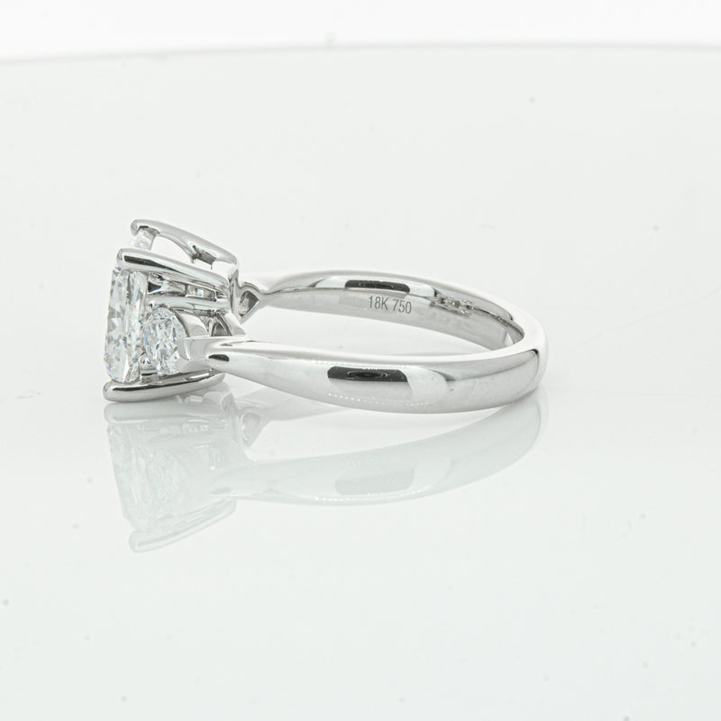 18ct White Gold Cushion Cut Diamond Ayla Ring-Ring-Walker & Hall