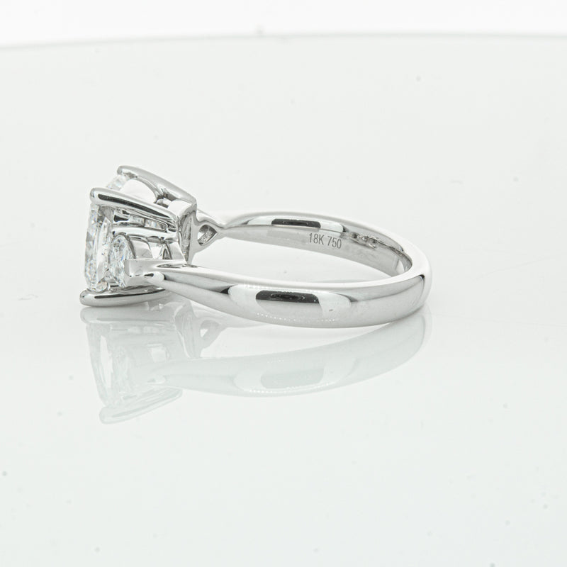 18ct White Gold Cushion Cut Diamond Ayla Ring-Ring-Walker & Hall