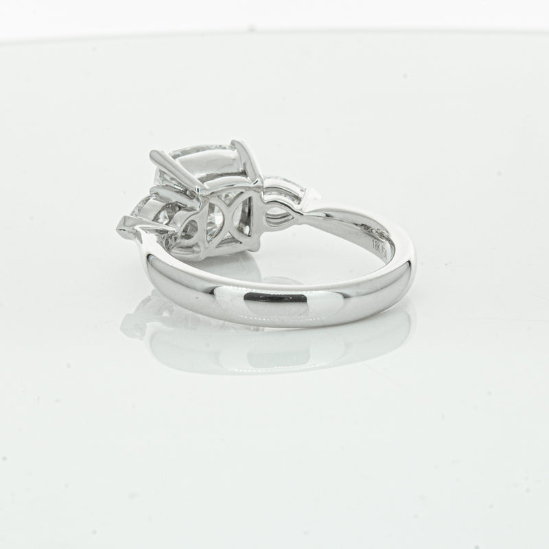 18ct White Gold Cushion Cut Diamond Ayla Ring-Ring-Walker & Hall