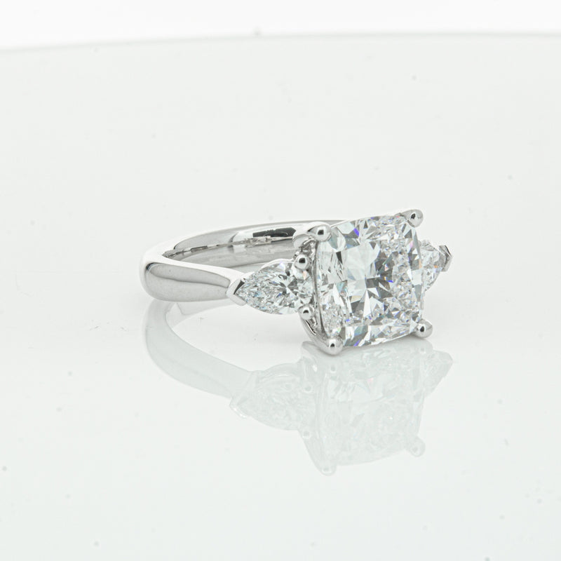 18ct White Gold Cushion Cut Diamond Ayla Ring-Ring-Walker & Hall