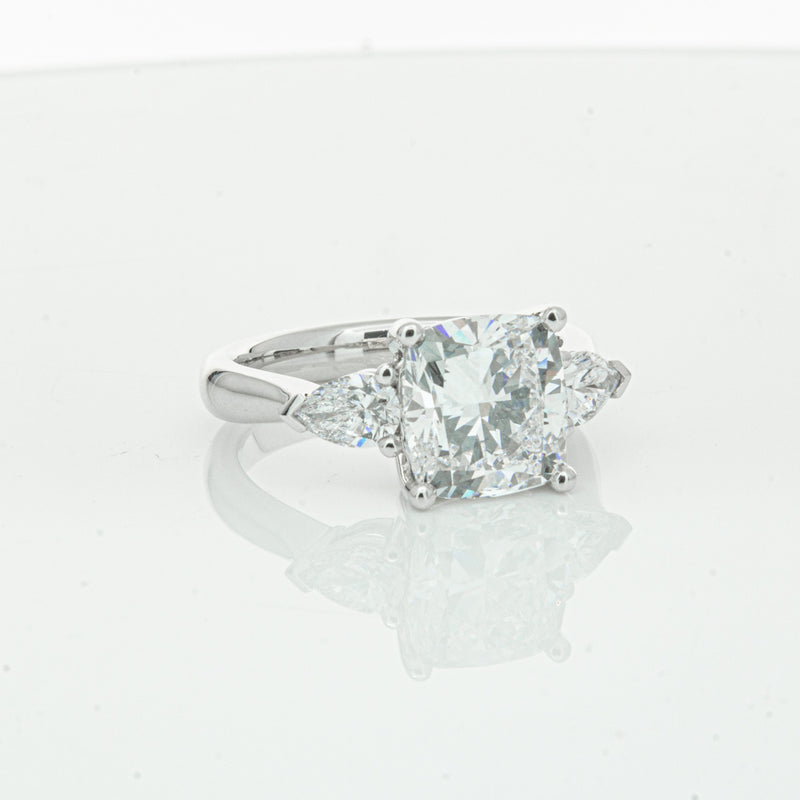 18ct White Gold Cushion Cut Diamond Ayla Ring-Ring-Walker & Hall