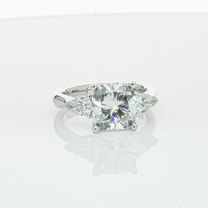 18ct White Gold Cushion Cut Diamond Ayla Ring-Ring-Walker & Hall