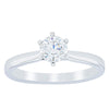 18ct White Gold .56ct Diamond Capri Ring-Ring-Walker & Hall