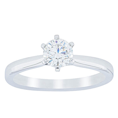 18ct White Gold .56ct Diamond Capri Ring-Ring-Walker & Hall