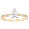 18ct Yellow Gold .50ct Pear Cut Diamond Comet Ring-Ring-Walker & Hall