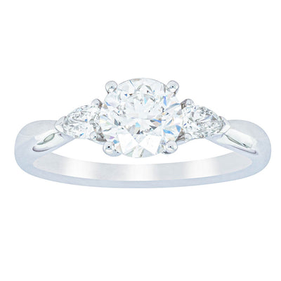 18ct White Gold 1.00ct Diamond Ayla Ring-Ring-Walker & Hall