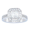 Deja Vu Platinum .70ct Asscher Cut Diamond Ring-Ring-Walker & Hall