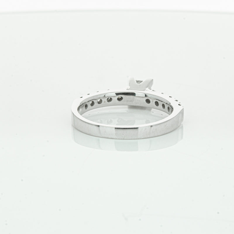 Deja Vu 18ct White Gold .40ct Princess Cut Diamond Ring-Ring-Walker & Hall