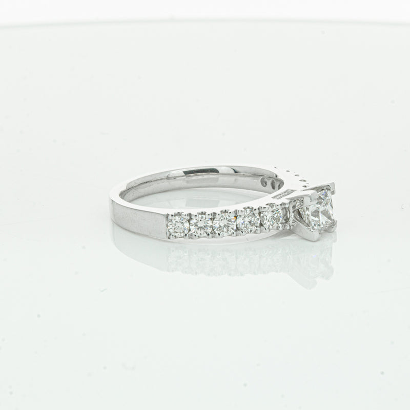 Deja Vu 18ct White Gold .40ct Princess Cut Diamond Ring-Ring-Walker & Hall
