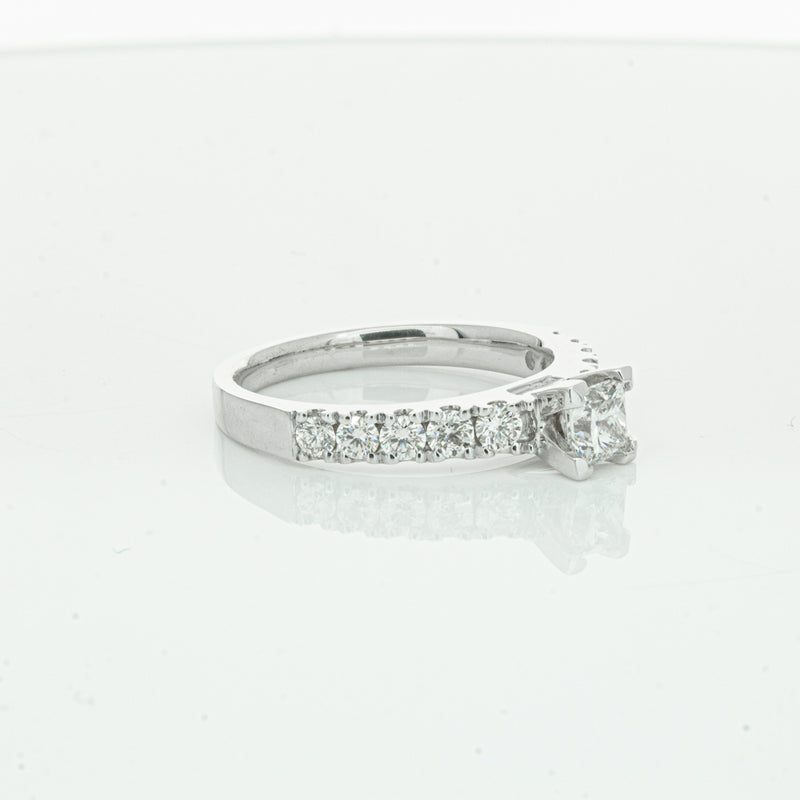 Deja Vu 18ct White Gold .40ct Princess Cut Diamond Ring-Ring-Walker & Hall
