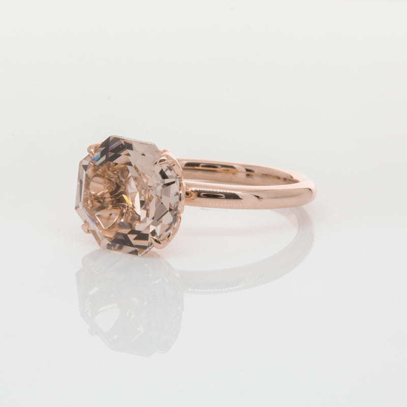 18ct Rose Gold Morganite Octavia Ring-Ring-Walker & Hall