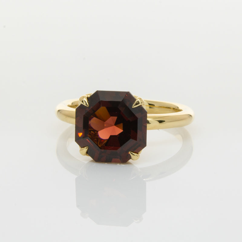 18ct Yellow Gold Garnet Octavia Ring-Ring-Walker & Hall
