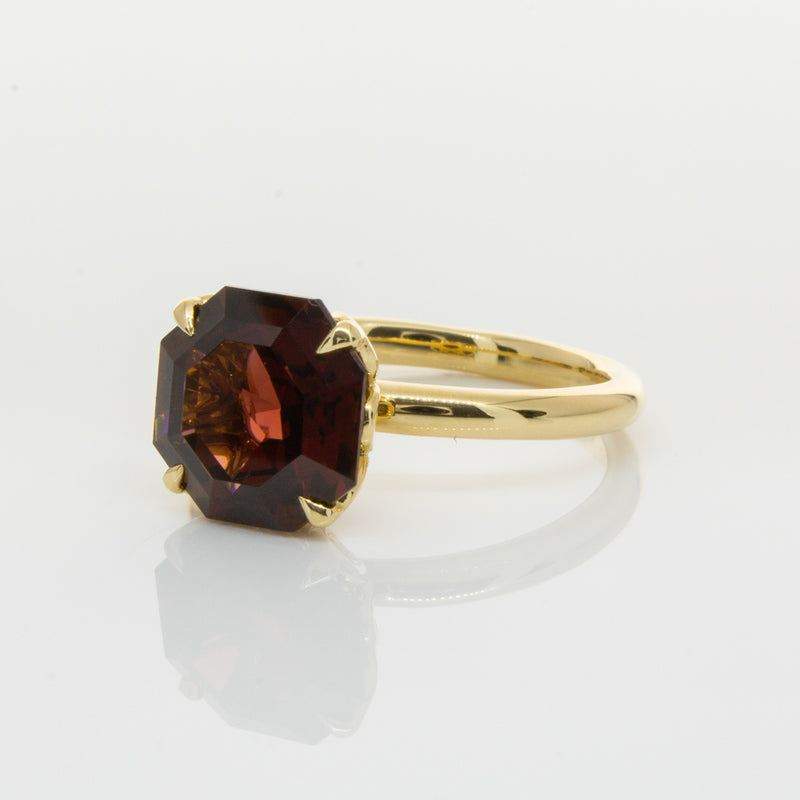 18ct Yellow Gold Garnet Octavia Ring-Ring-Walker & Hall