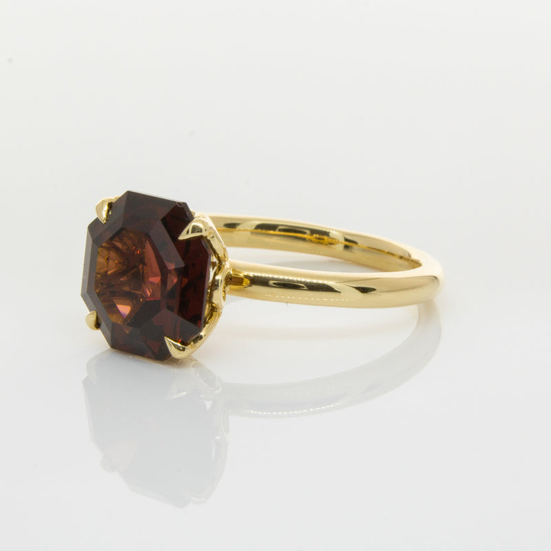 18ct Yellow Gold Garnet Octavia Ring-Ring-Walker & Hall
