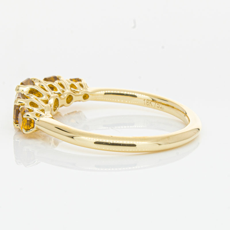 18ct Yellow Gold Five Stone Citrine Octavia Ring-Ring-Walker & Hall