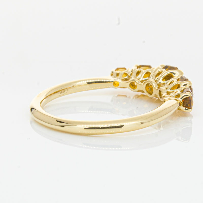 18ct Yellow Gold Five Stone Citrine Octavia Ring-Ring-Walker & Hall