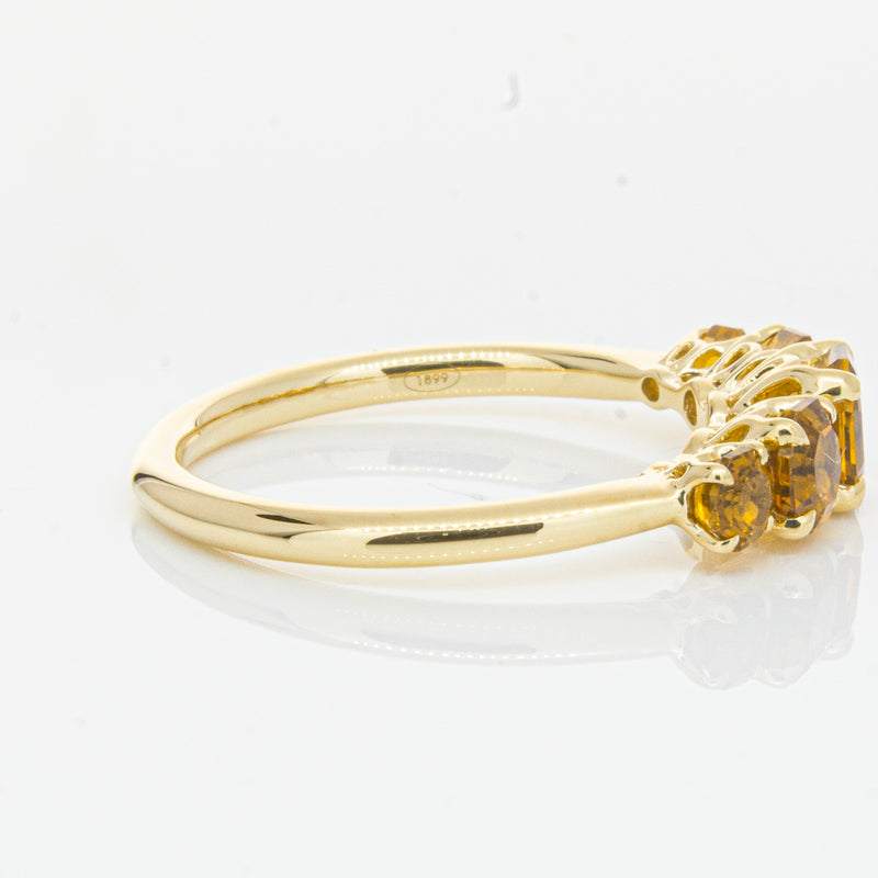 18ct Yellow Gold Five Stone Citrine Octavia Ring-Ring-Walker & Hall
