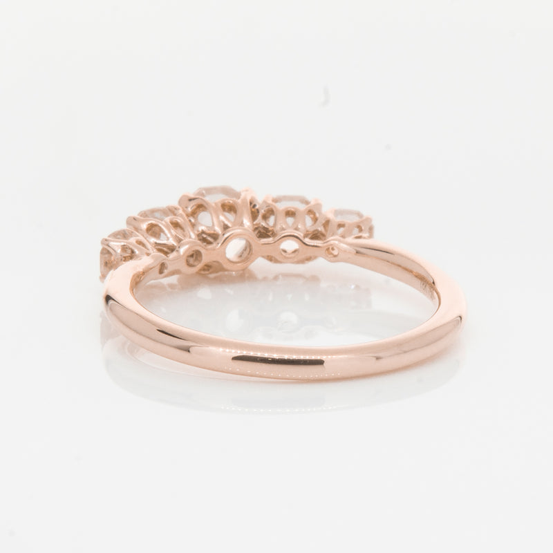 18ct Rose Gold Five Stone Morganite Octavia Ring-Ring-Walker & Hall