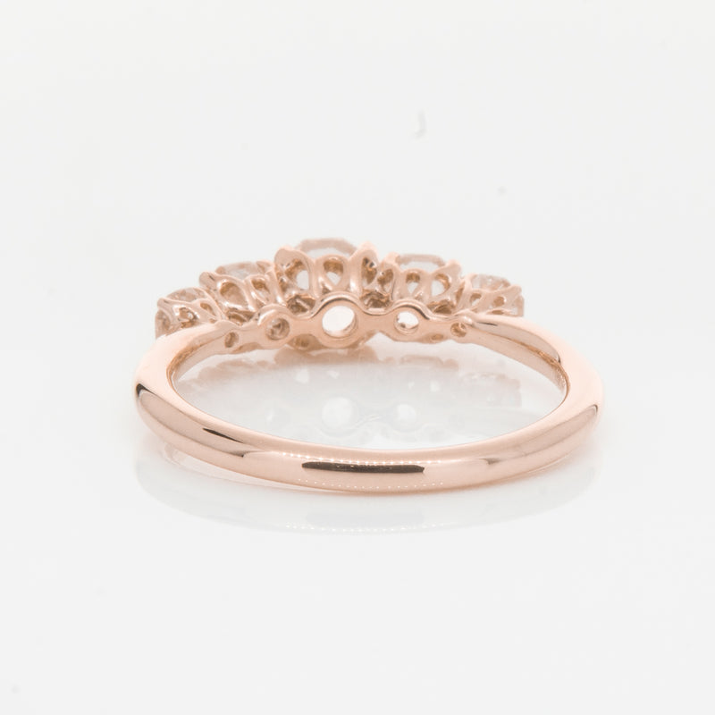 18ct Rose Gold Five Stone Morganite Octavia Ring-Ring-Walker & Hall