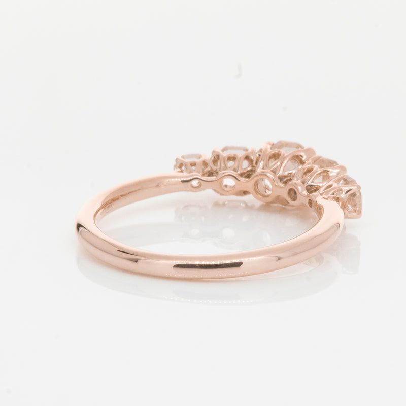 18ct Rose Gold Five Stone Morganite Octavia Ring-Ring-Walker & Hall