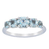 18ct White Gold Five Stone Aquamarine Octavia Ring-Ring-Walker & Hall