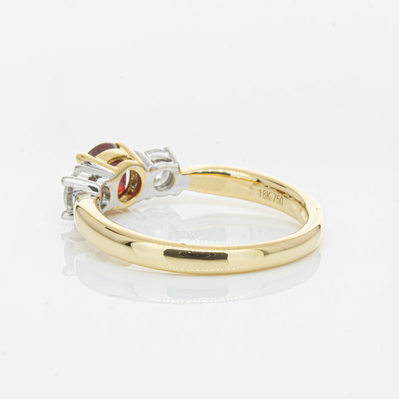 18ct Yellow Gold 1.00ct Ruby & Diamond Ring-Ring-Walker & Hall