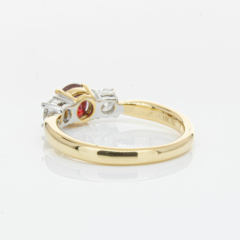 18ct Yellow Gold 1.00ct Ruby & Diamond Ring-Ring-Walker & Hall