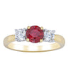 18ct Yellow Gold 1.00ct Ruby & Diamond Ring-Ring-Walker & Hall