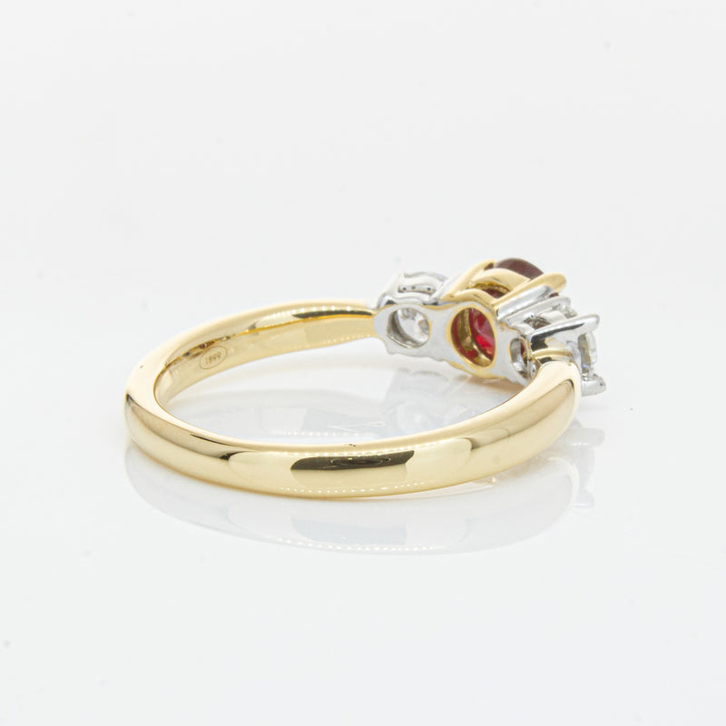 18ct Yellow Gold 1.00ct Ruby & Diamond Ring-Ring-Walker & Hall