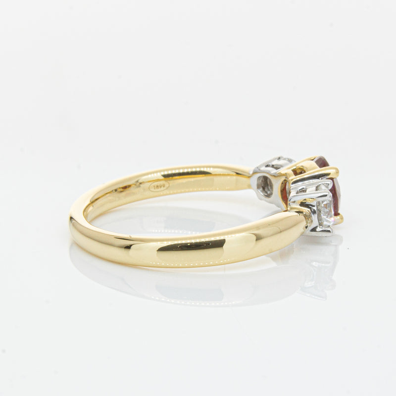 18ct Yellow Gold 1.00ct Ruby & Diamond Ring-Ring-Walker & Hall