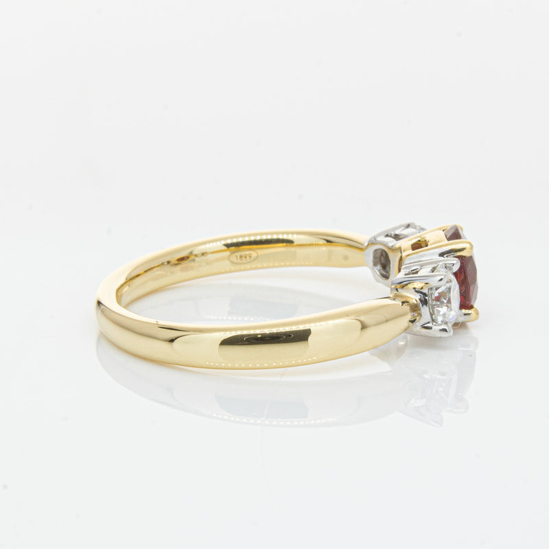 18ct Yellow Gold 1.00ct Ruby & Diamond Ring-Ring-Walker & Hall