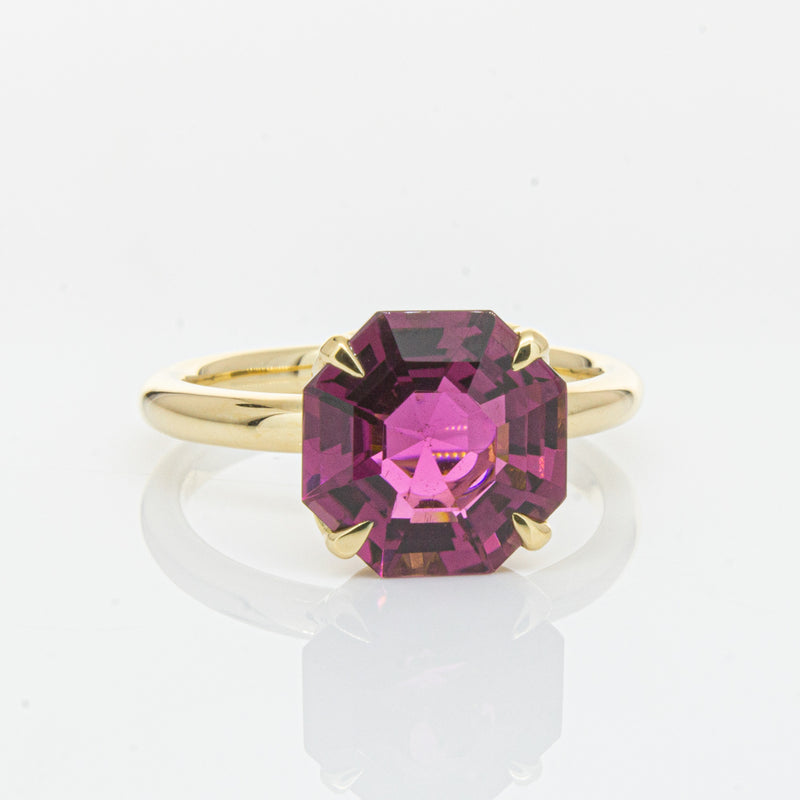 18ct Yellow Gold Pink Tourmaline Octavia Ring-Ring-Walker & Hall