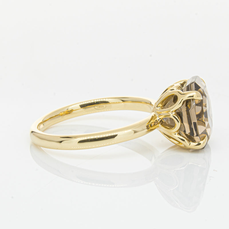 18ct Yellow Gold Smoky Quartz Octavia Ring-Ring-Walker & Hall