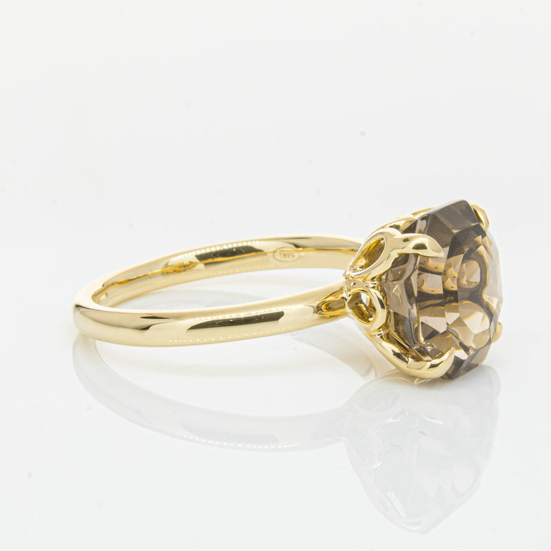 18ct Yellow Gold Smoky Quartz Octavia Ring-Ring-Walker & Hall