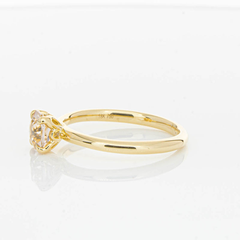 18ct Yellow Gold Morganite Mini Octavia Ring-Ring-Walker & Hall