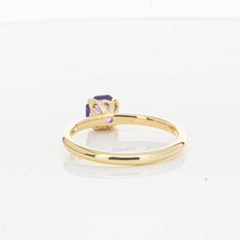 18ct Yellow Gold Amethyst Mini Octavia Ring-Ring-Walker & Hall