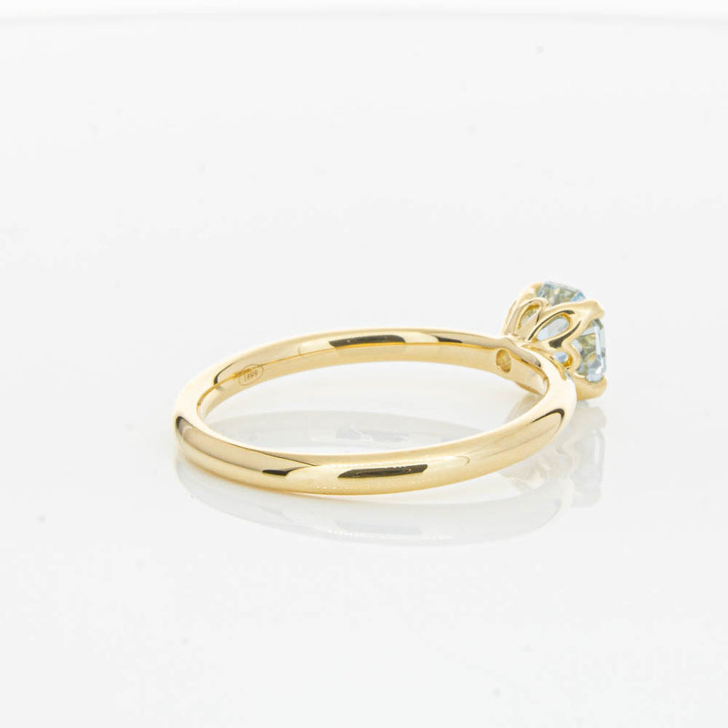 18ct Yellow Gold Aquamarine Mini Octavia Ring-Ring-Walker & Hall