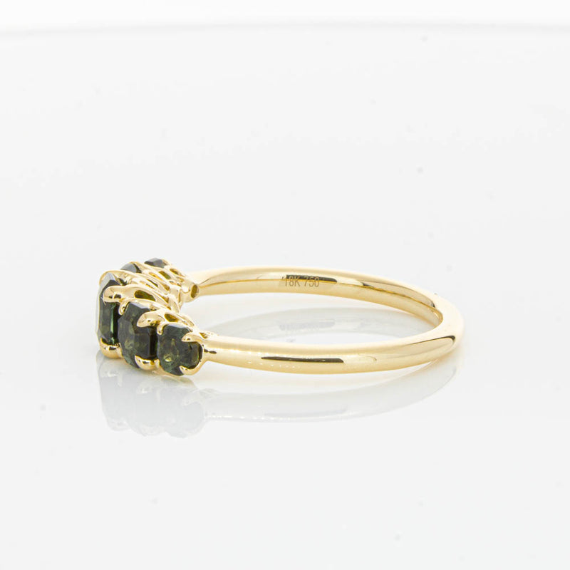 18ct Yellow Gold Five Stone Tourmaline Octavia Ring-Ring-Walker & Hall