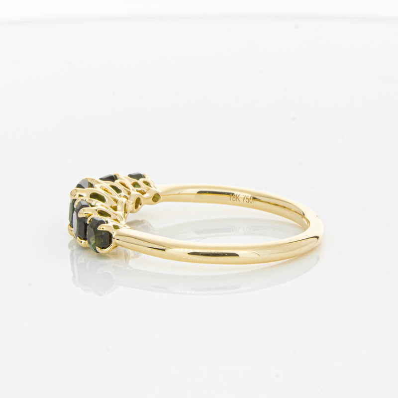 18ct Yellow Gold Five Stone Tourmaline Octavia Ring-Ring-Walker & Hall