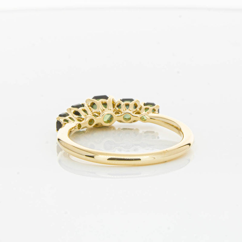 18ct Yellow Gold Five Stone Tourmaline Octavia Ring-Ring-Walker & Hall