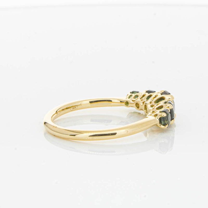 18ct Yellow Gold Five Stone Tourmaline Octavia Ring-Ring-Walker & Hall