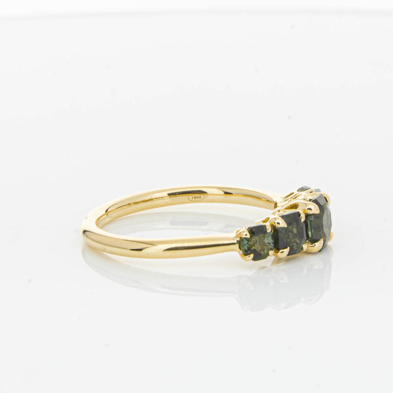 18ct Yellow Gold Five Stone Tourmaline Octavia Ring-Ring-Walker & Hall