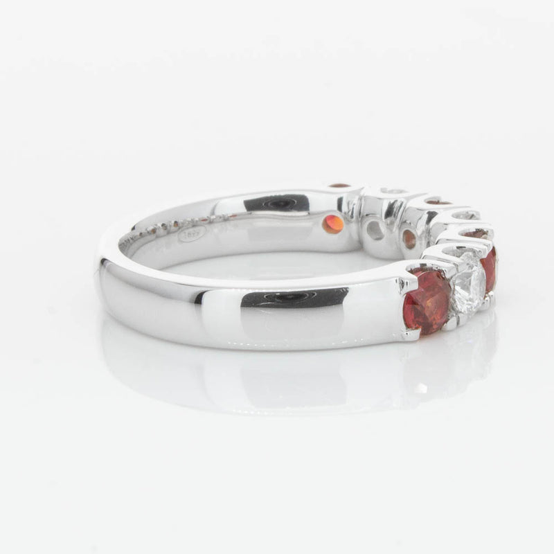 18ct White Gold .79ct Ruby & Diamond Rialto Ring-Ring-Walker & Hall
