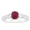 18ct White Gold 1.02ct Ruby & Diamond Ring-Ring-Walker & Hall